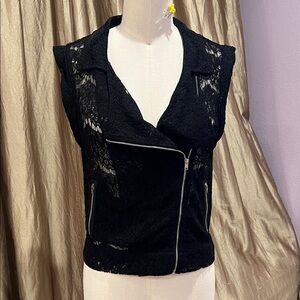 Material Girl Black Lace Sleeveless Top